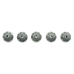 Bola grabada 10mm de plastico para collar pulsera y aretes