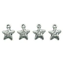 Estrella de mar con argolla 19x15x5mm de plastico para collar pulsera y aretes