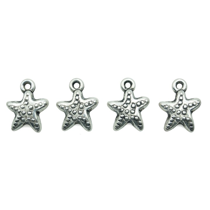Estrella de mar con argolla 19x15x5mm de plastico para collar pulsera y aretes