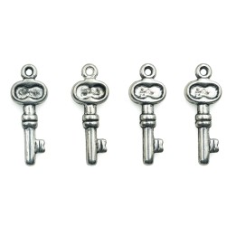 Llave con argolla 24x9x4mm de plastico para collar pulsera y aretes