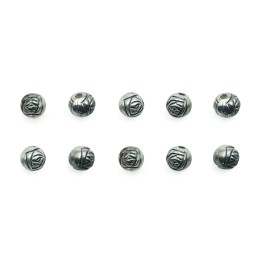 Bola con flor 6mm de plastico para collar pulsera y aretes