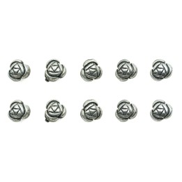 Flor semi plana 8x5mm de plastico para collar pulsera y aretes