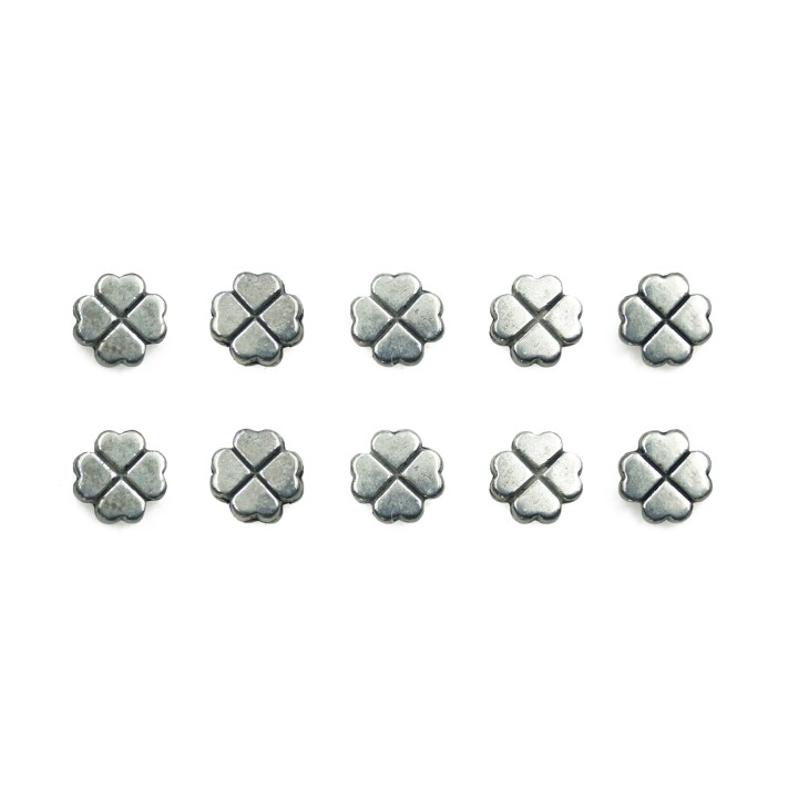 Trebol 8x4mm de plastico para collar pulsera y aretes
