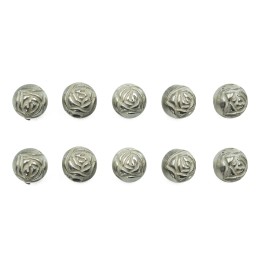 Bola con forma de flor 8mm de plastico para collar pulsera y aretes