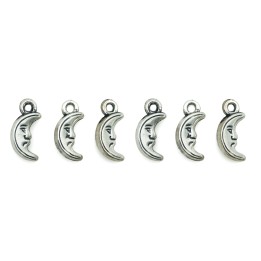 Media luna con argolla 16x8x5mm de plastico para collar pulsera y aretes