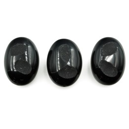 Piedra natural 25x18mm Oval Black Obsidiana