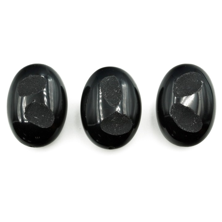 Piedra natural 25x18mm Oval Black Obsidiana