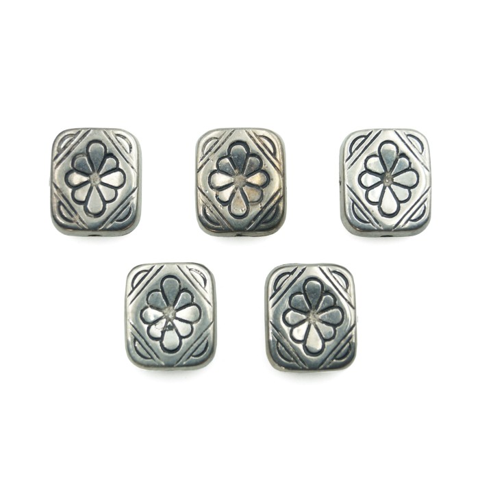Rectangulo 13x11mm de plastico para collar pulsera y aretes