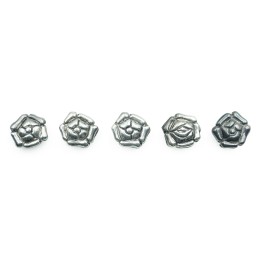 Flor plana 10x6mm de plastico para collar pulsera y aretes