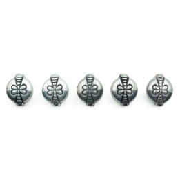 Oval grabado 13x10mm de plastico para collar pulsera y aretes
