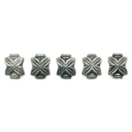 Barril con flor 16x13mm de plastico para collar pulsera y aretes