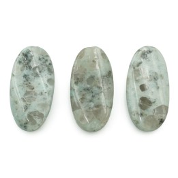 Piedra Natural 15x30 mm Oval Kiwi Stone