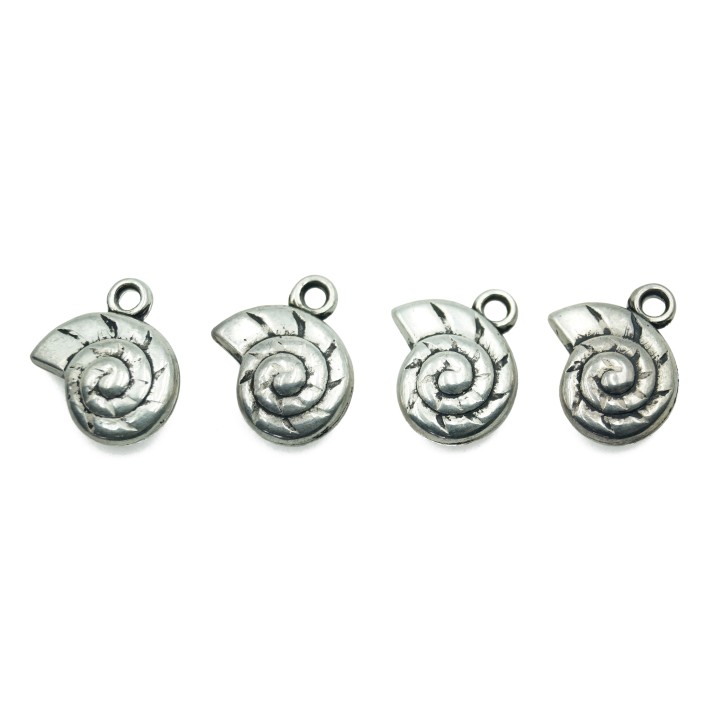 Caracol con argolla 16x13x7mm de plastico para collar pulsera y aretes