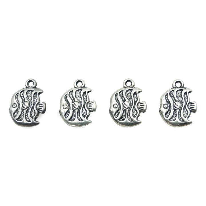 Pez con argolla 21x16x5mm de plastico para collar pulsera y aretes