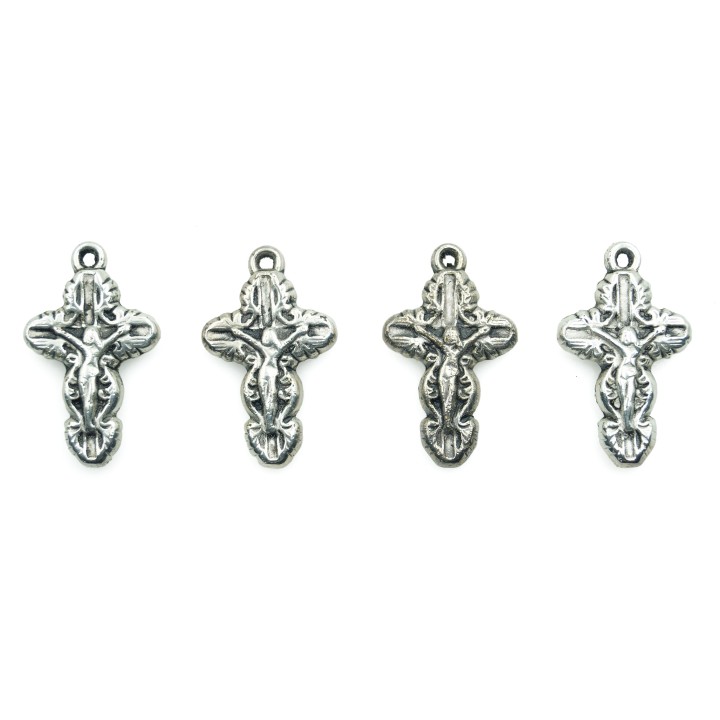 Cruz con argolla 25x15x4mm de plastico para collar pulsera y aretes