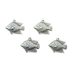 Pez con argolla 18x14x5mm de plastico para collar pulsera y aretes