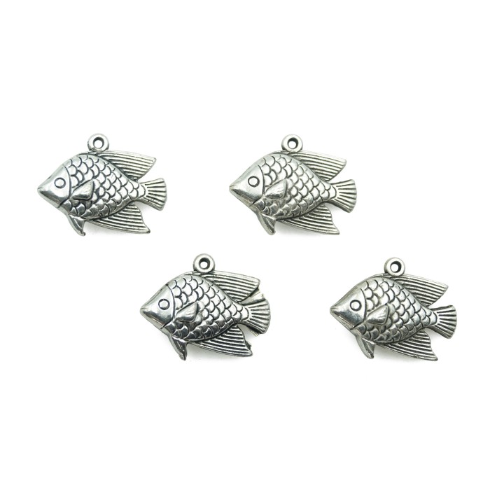 Pez con argolla 18x14x5mm de plastico para collar pulsera y aretes