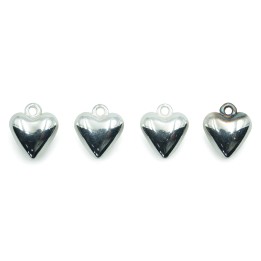 Corazon con argolla 16x13x7mm de plastico para collar pulsera y aretes