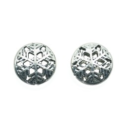 Redondo plano grabado 18x8mm de plastico para collar pulsera y aretes