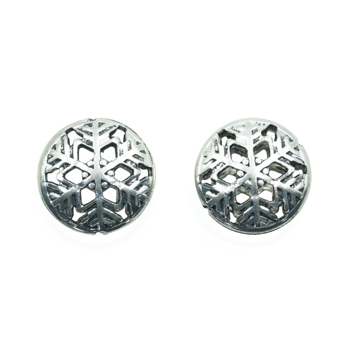 Redondo plano grabado 18x8mm de plastico para collar pulsera y aretes