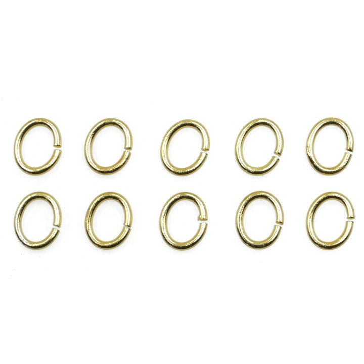 Argolla  6X5mm De Laton para Collar Y Pulsera Igp