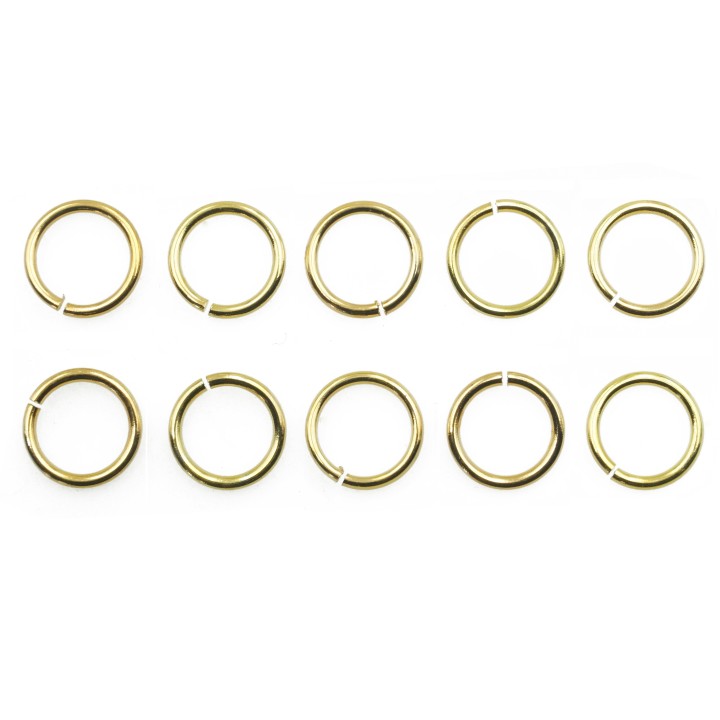 Argolla  8mm De Laton para Collar Y Pulsera Irp