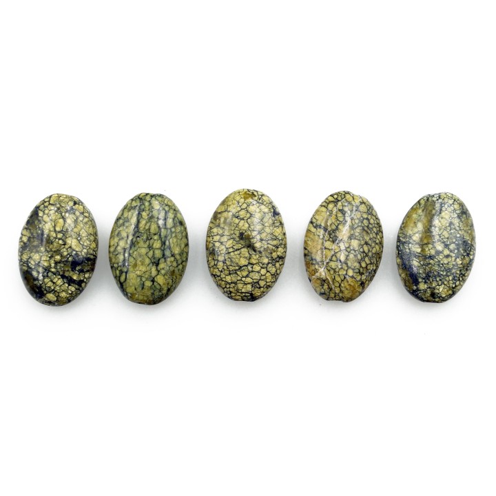 Piedra Natural 10x14mm Oval Piel De Serpiente