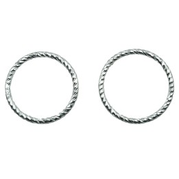 Argolla  19mm De Laton para Collar Y Pulsera Plata