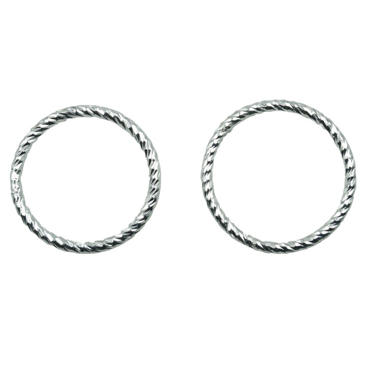 Argolla  19mm De Laton para Collar Y Pulsera Plata