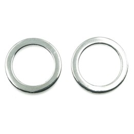 Argolla  22mm De Laton para Collar Y Pulsera Plateado