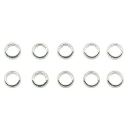 Argolla 4mm De Laton para Collar Y Pulsera Plateada