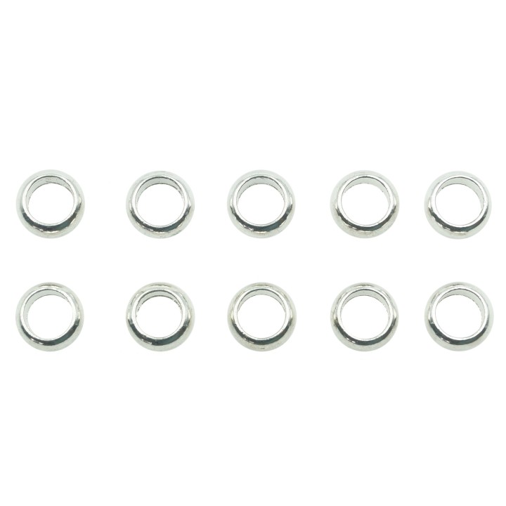 Argolla 4mm De Laton para Collar Y Pulsera Plateada
