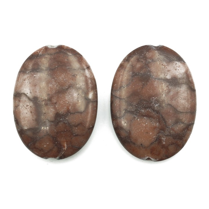 Piedra Natural 22x30mm Oval Red Coco Jasper
