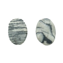 Piedra Natural 18x25mm Oval Black Picaso