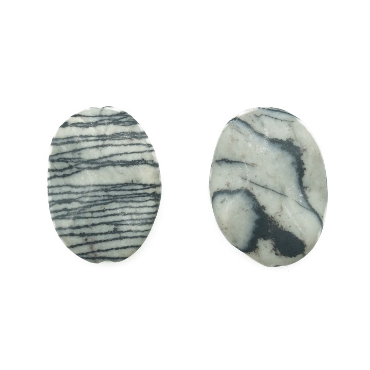 Piedra Natural 18x25mm Oval Black Picaso