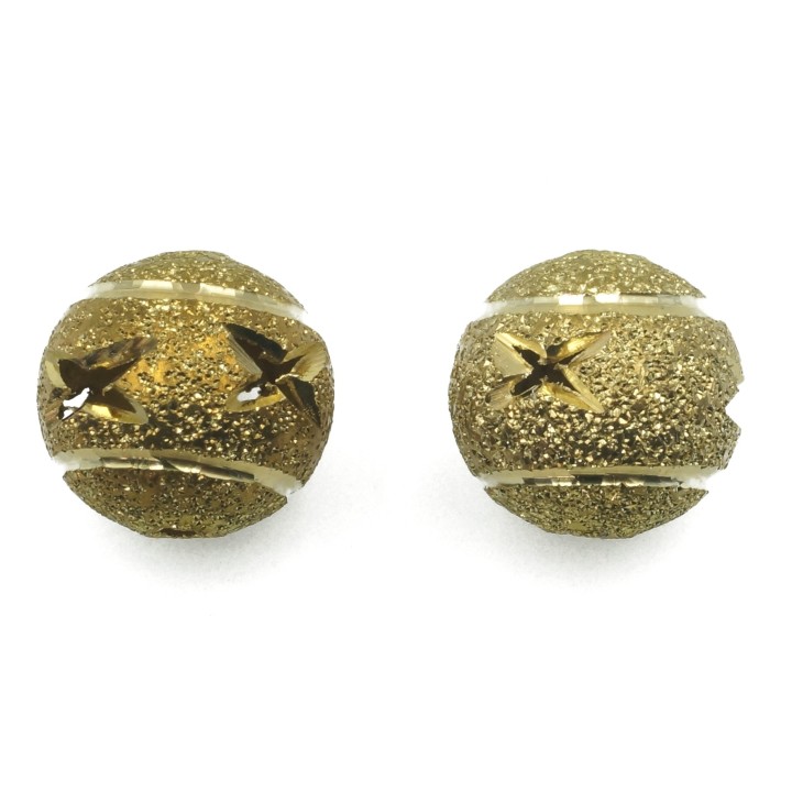 Bola perforada 10mm de laton para collar y pulsera