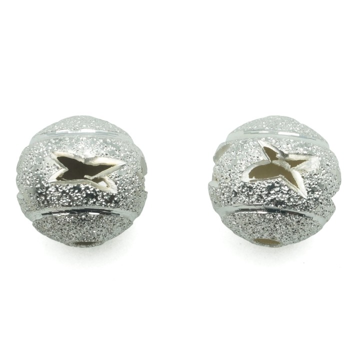 Bola perforada 10 mm de laton para collar y pulsera