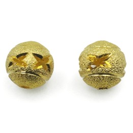 Bola perforada 10 mm de laton para collar y pulsera