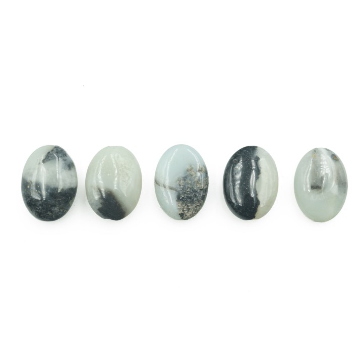 Piedra Natural 10x14mm Oval Black Gold Amazonite