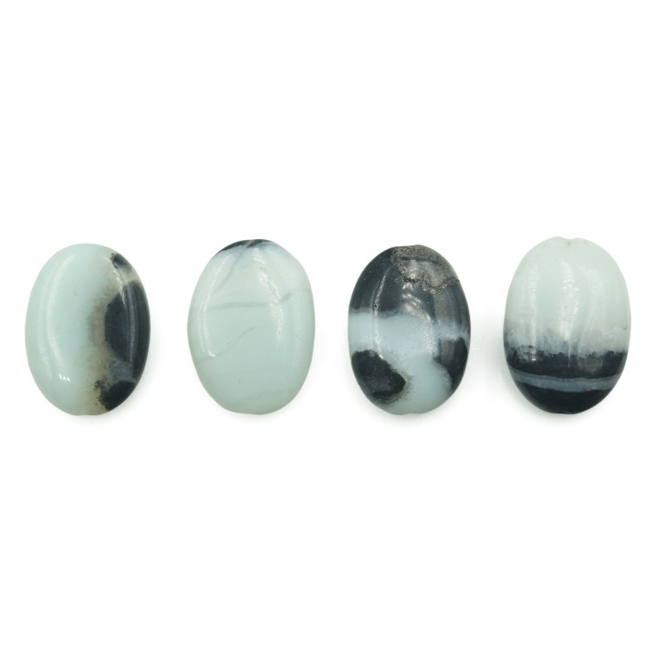 Piedra Natural 13x18mm Oval Black Gold Amazonite