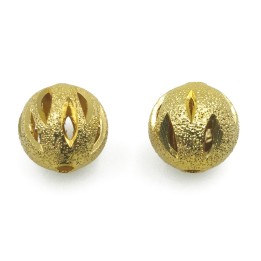 Bola perforada 10 mm de laton para collar y pulsera
