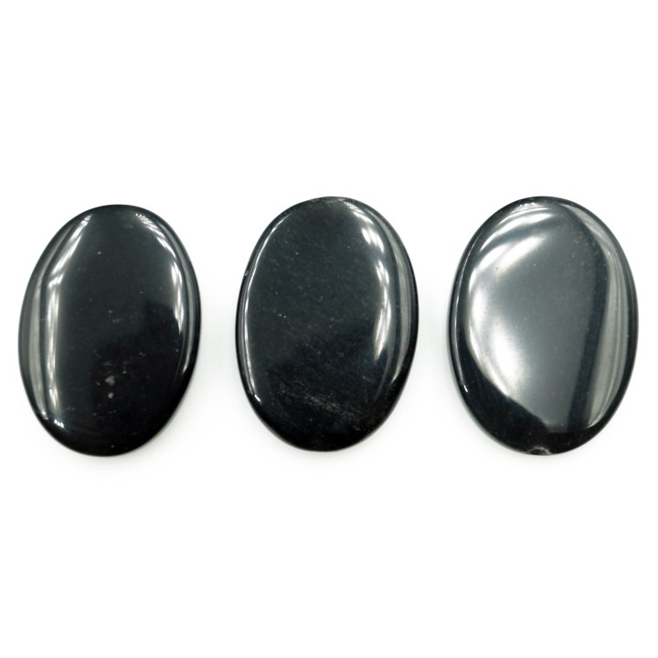 Piedra Natural 18x25mm Oval Black Obsidiana