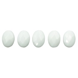 Piedra Natural 10x14mm Oval Syn White