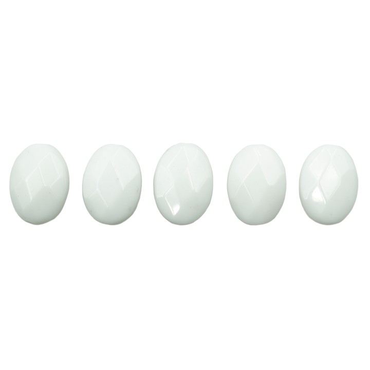 Piedra Natural 10x14mm Oval Syn White