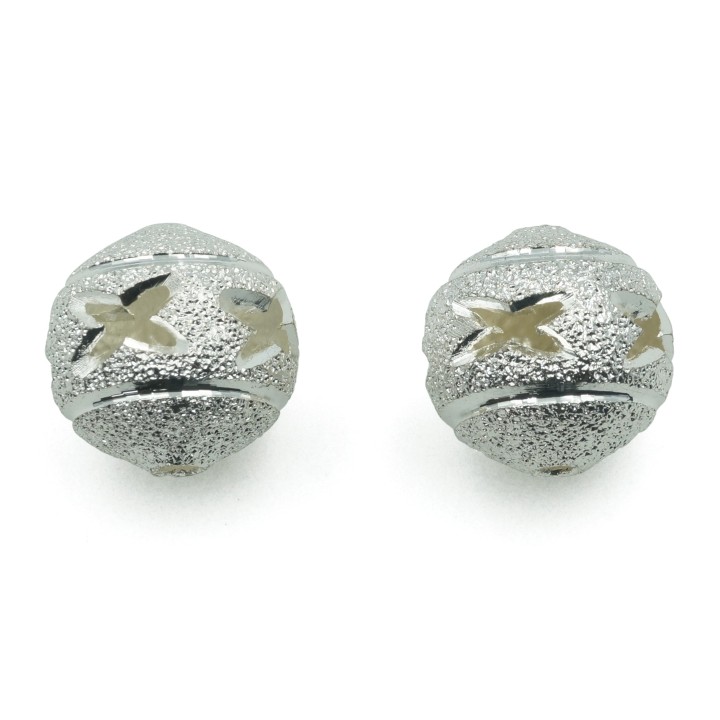 Bola perforada 12 mm de laton para collar y pulsera