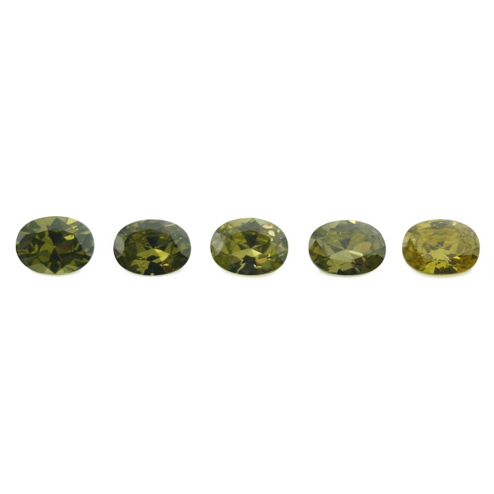 Zirconia de 9x7mm Forma oval Empaque de 100pz