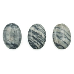 Piedra Natural 13x18mm Oval Black Picaso