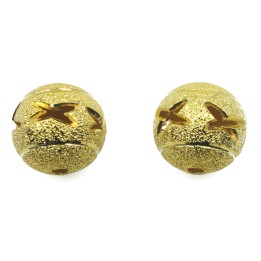 Bola perforada 12 mm de laton para collar y pulsera