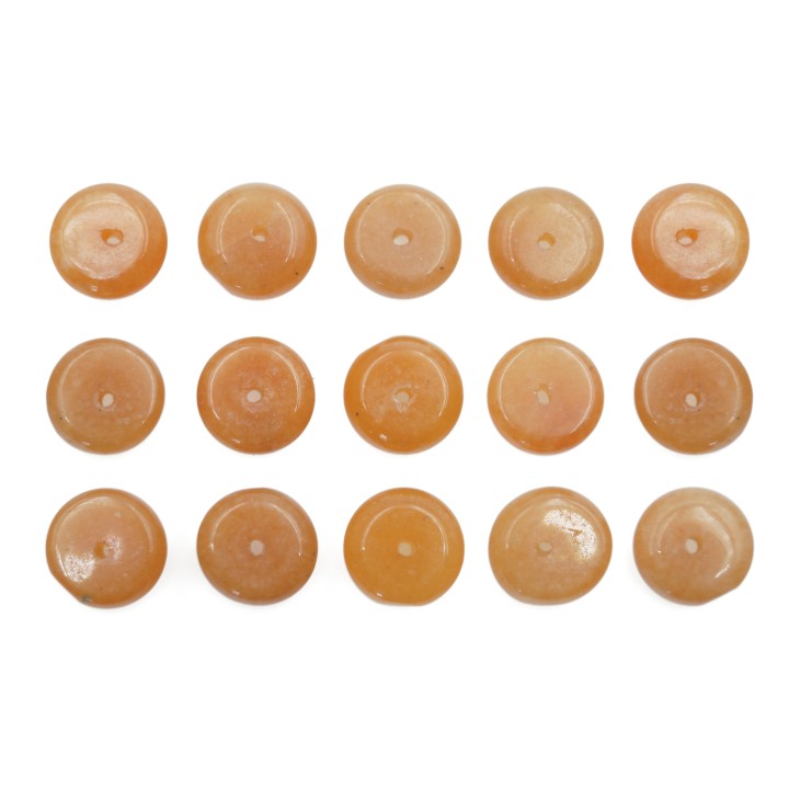 Piedra Natural 10x4mm Rondel Red Aventurine