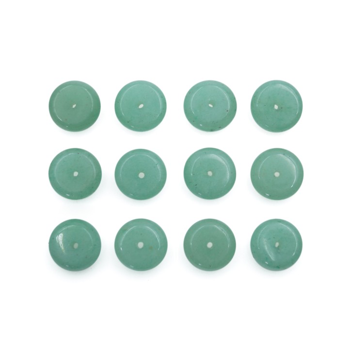 Piedra Natural 10x4mm Rondel Green Aventurine
